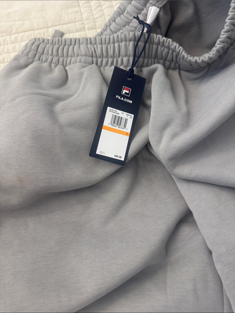 FILA Light Gray Jogger Sweatpants with Tag